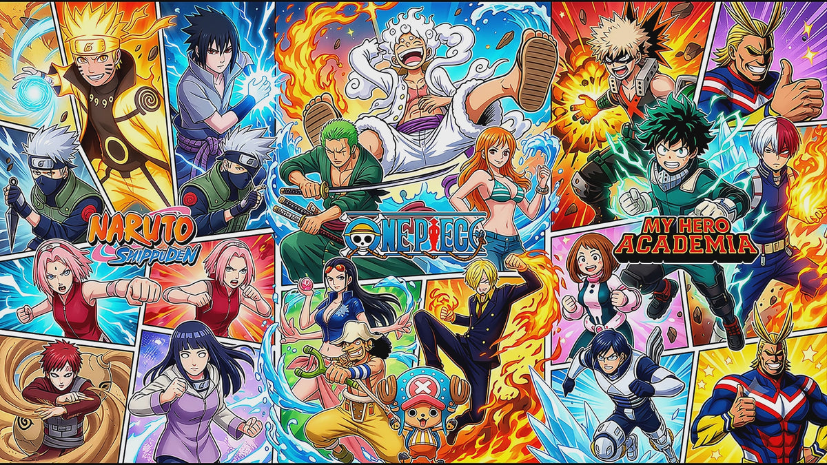 Digital product- Naruto X One Piece X Hero Academy